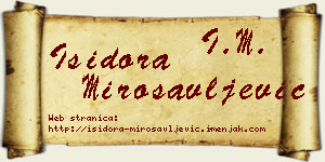 Isidora Mirosavljević vizit kartica